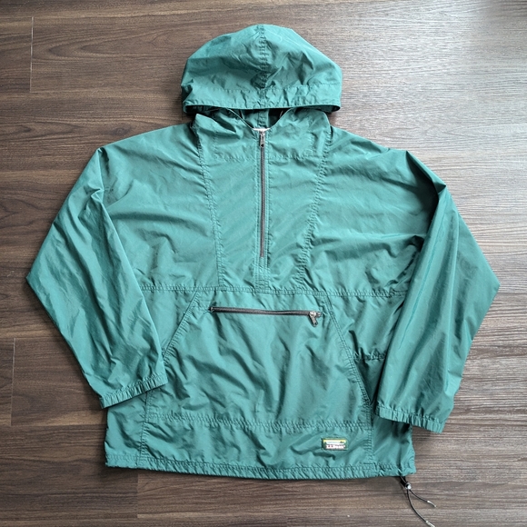 L.L. Bean Other - VTG L.L. Bean Men's Green Anorak Half-Zip Jacket Large 90s Outdoor Windbreaker